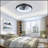 20" Black LED Ceiling Fan Light – Dimmable & Adjustable Colour Temperature, APP & Remote Control, Modern Smart Ceiling Fan For Living Room, Bedroom, And Dining Room (Silent/6-Speed/Reversible/DC Motor)