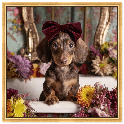 Reproduction d'art sur toile Doxxie Velvet Bow par Art Remedy