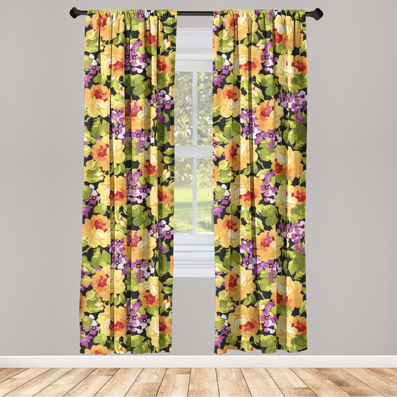 Room Darkening Curtain Pair, 28" W x 63" L