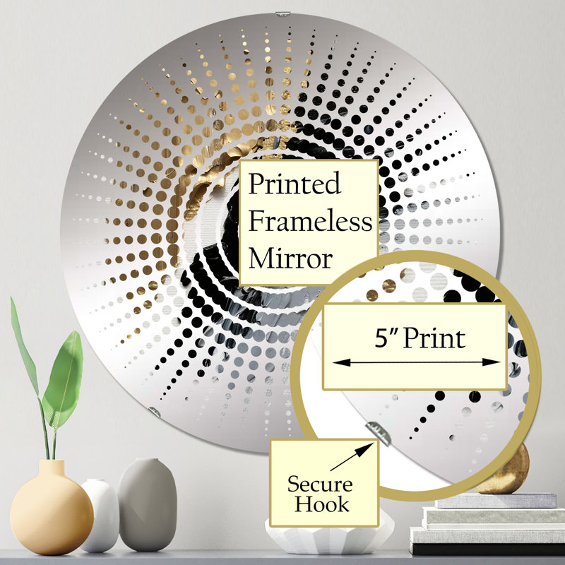 Dewell - Miroir mural Sun Circles, 31,4 po x 31,4 po