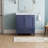 30-Inch Freestanding Bathroom Vanity With Carrara Engineered Marble Top, Under-Mounted Ceramic Sink, And Soft-Close Storage Door In Navy Blue-584769949