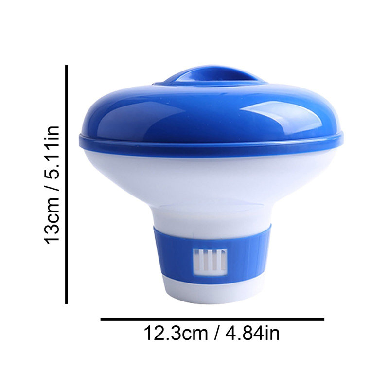 Sortie du distributeur de chlore flottant pour piscine, B