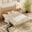 Lit moderne, lit plateforme en bois avec tête de lit en forme de gourde, lit plateforme de style rétro avec support à lattes en bois