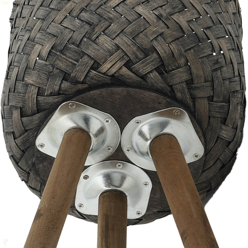 Jardinières en bambou, H 22,97 po x l 12,05 po x P 12,05 po, 2, Brun-noir