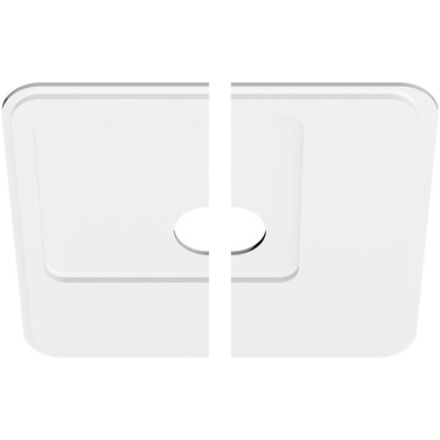 Médaillon de plafond contemporain en PVC de qualité architecturale de 30 po x P 5 po x P 10 1/2 po x P 1 po Lucan