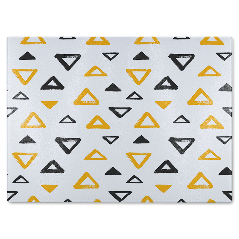 Egyptian Pyramids Glass Chopping Board, 28cm L x 20cm W