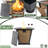 28" 50000 BTU Outdoor Fire Pit Table Square Propane Fire Pit with Lid for Patio Deck Garden Steel Brown