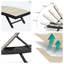 Ensemble de 2 chaises longues réglables de qualité supérieure - tissu en polyester enduit de PVC avec inclinaison à 5 positions