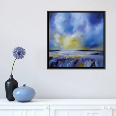 « blue symphony i », peinture sur toile tendue