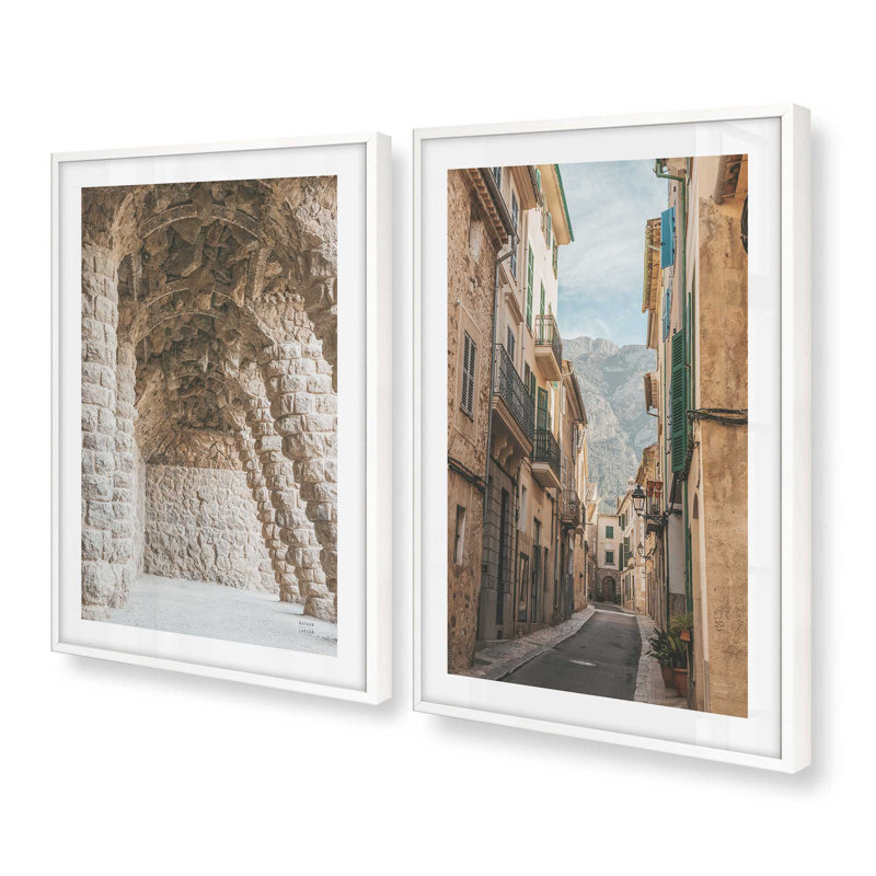 Ensemble de 2 pièces 2 "Timeless Pathway, Cadre opaque blanc, H 17 po x l 13 po