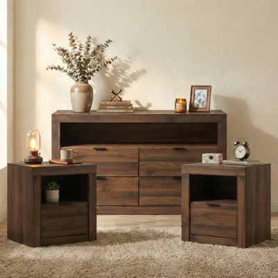 Hildebran Trinidad 3-Piece Nightstand And Dresser