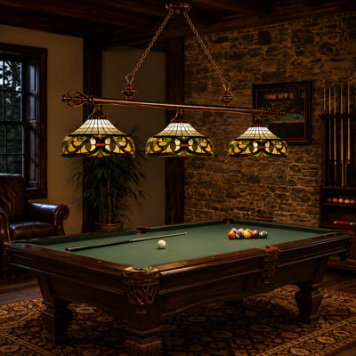 Luminaire suspendu pour table de billard 3 lumières Bowdon