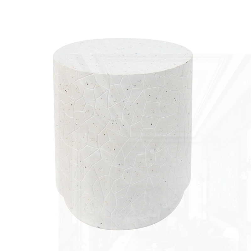 Table de bout d'extérieur extérieur en béton Terrazzo