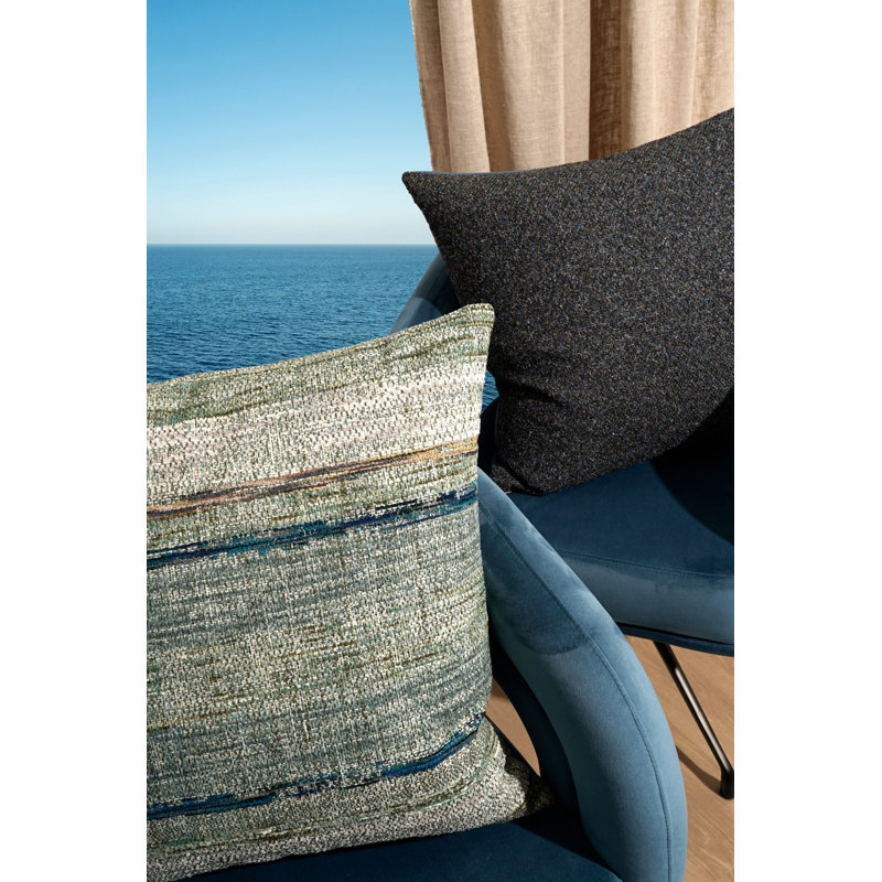 Sansone Square Pillow Cover & Insert, Peacock, Square 24"
