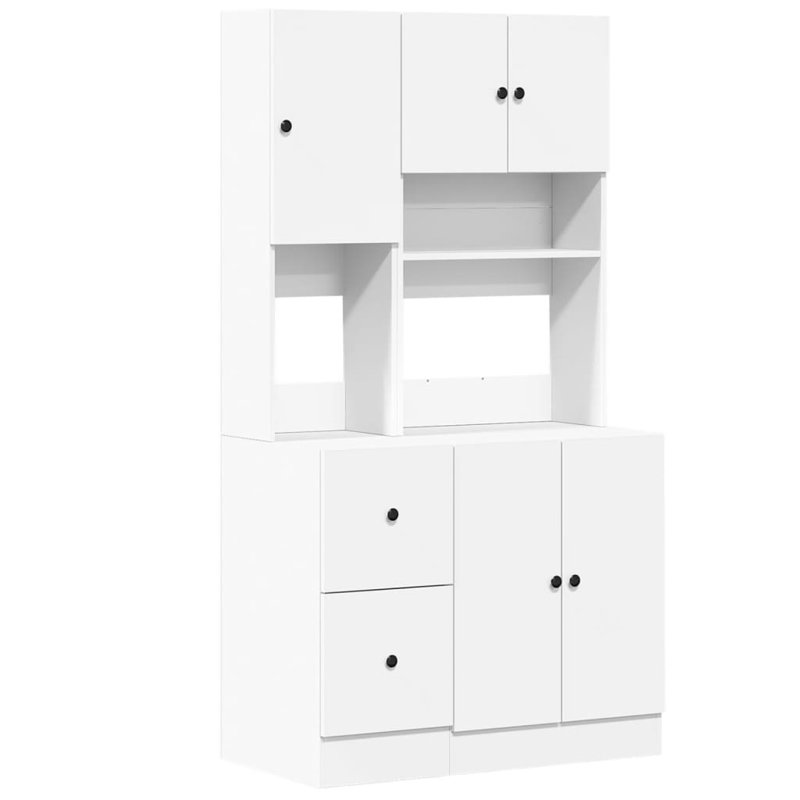 Kitchen Cabinet Set, White