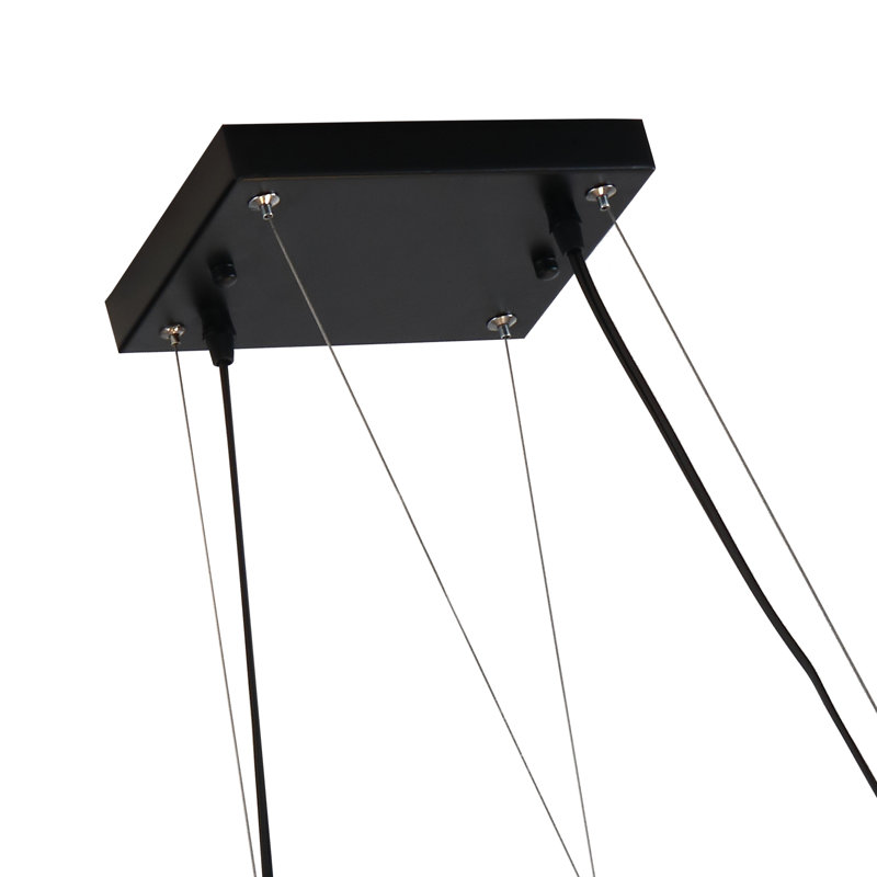 Aurora 7 - Light Dimmable Wagon Wheel Chandelier, Black