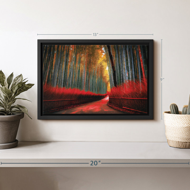 Impression sur toile Arashiyama Bamboo Trail, H 9 po x l 13 po