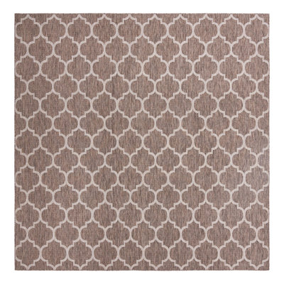 Hampstead Geometric Brown Indoor/Outdoor Area Rug