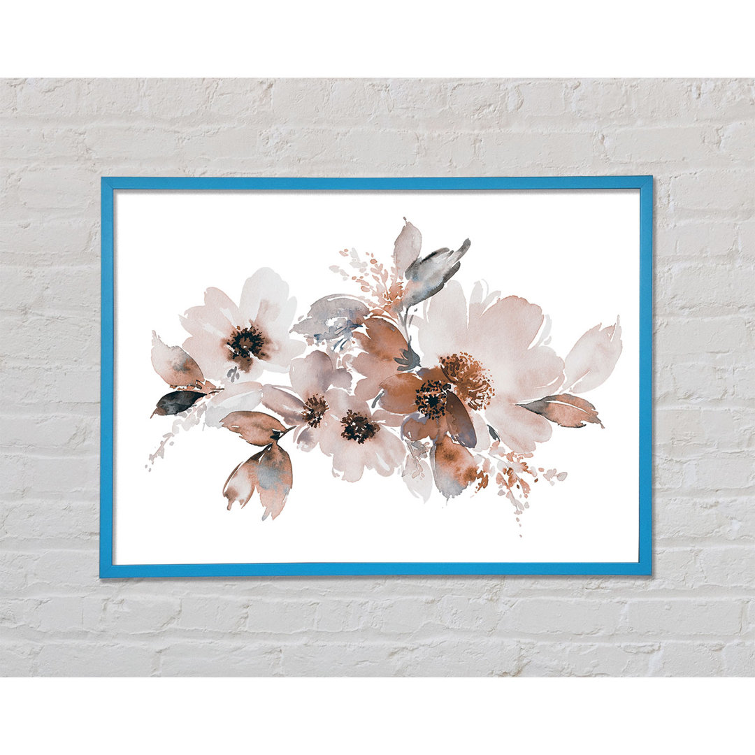 Blush Peach Flowers - Einzelner Bilderrahmen Kunstdrucke