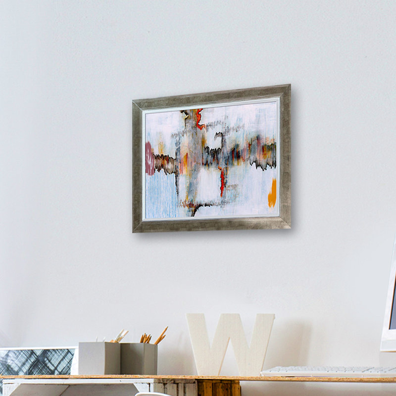 "Echo" par Clive Watts - Reproduction d'art sur toile encadrée, H 38,4 po x l 26,4 po x P 2 po, Cadre silhouette champagne