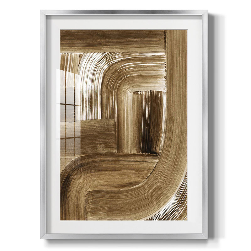 Mud Sketch II -Framed Print, Silver