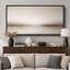 «Minimalist Neutral Horizon Landscape Art», images de chambre à coucher, impression sur toile encadrée, impression numérique-126055247-126055249
