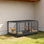 Cage à poules élevée en métal avec cage et couvercle imperméable