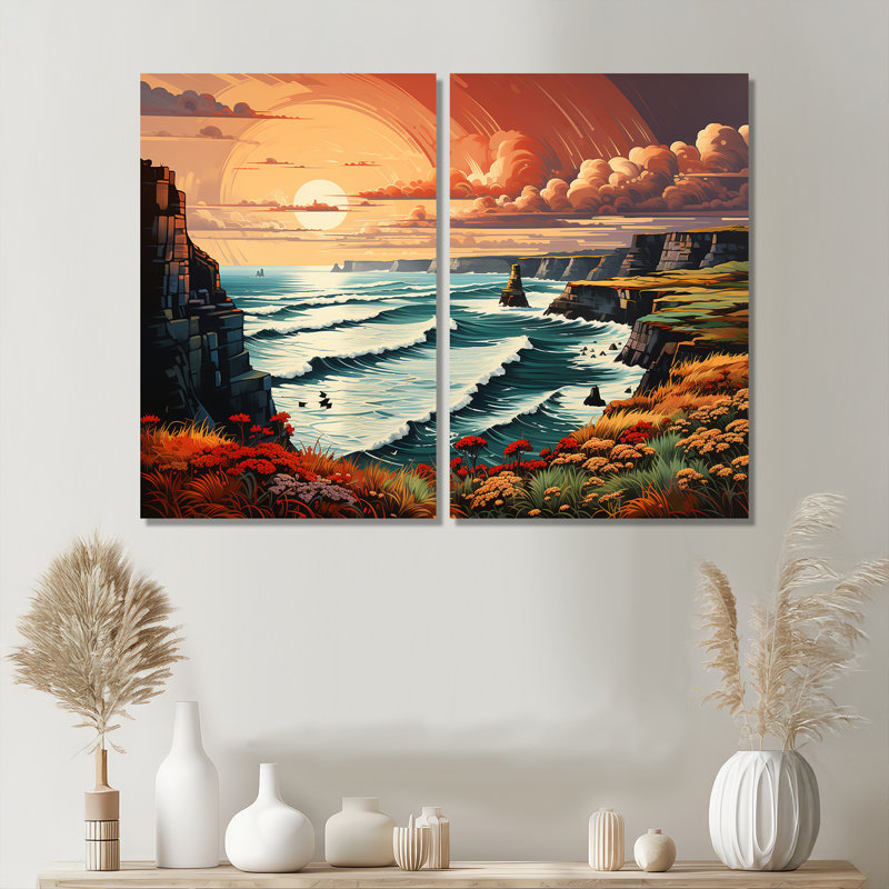 Irlande, falaises de Moher II, 36" H x 48" W, Wrapped Canvas, Does Not Apply