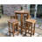 Pisa Union Rustic Bar Set with Solid Wood Outer Material