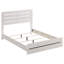 Ensemble de chambre à coucher Geary blanc 4 pièces avec 2 tables de chevet et une commode