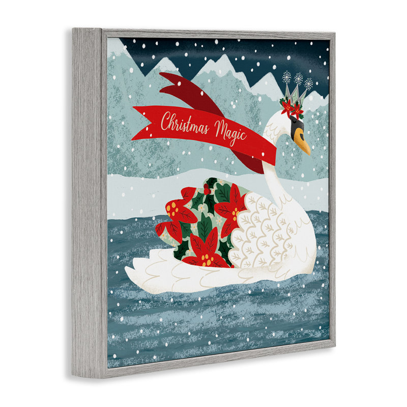 «Christmas Magic Enchanted Swan», estampe numérique, conception de Jilly Jack Designs, Estampe numérique Farmhouse