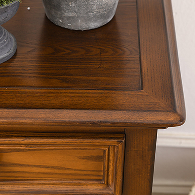 Brown Solid Wood Shoe Storage Bench