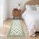 Modern Machine Washable Area Rugs Diamond Floor Mats with Non-Slip Backing, Non-Shedding Floral Print Accent Rug, Foldable Soft Low Pile Indoor Carpet