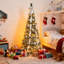 Arbre de Noël pop-up floqué avec lumières et ornements-318364585