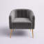 Fauteuil demi-tonneau en velours de 70,49 cm de large Liguria-1320689185