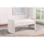 Banc rembourré en velours ivoire Giannie