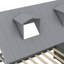 Structure de lit simple en bois, gris