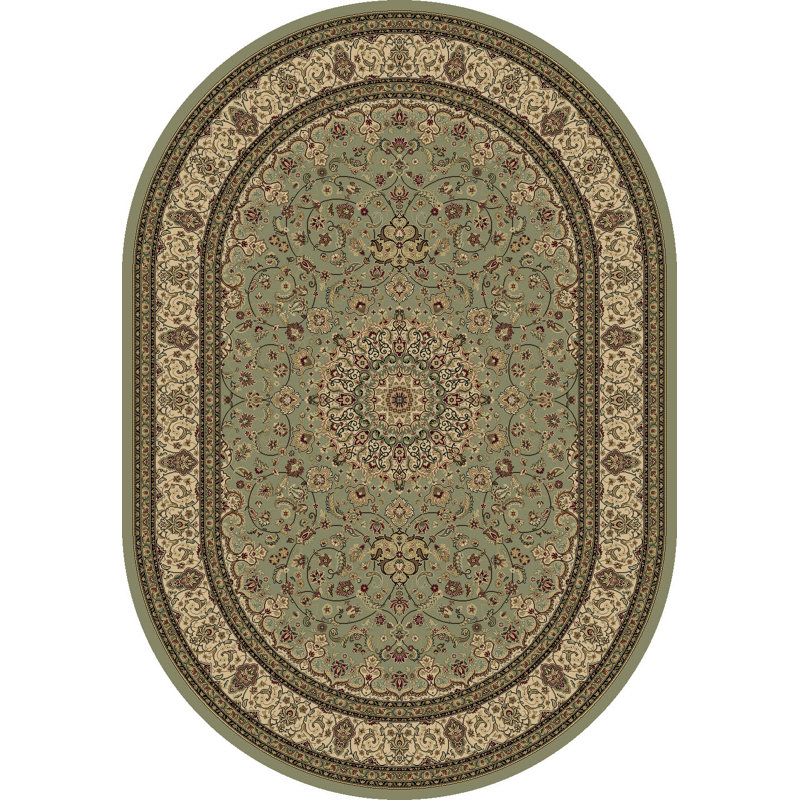 Tapis persan d'olive Ancient Garden, Rectangle 5 pi 3 po x 7 pi 7 po