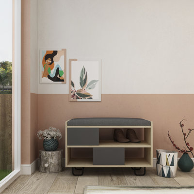 Cannonleague Polyester Upholstered Storage Bench