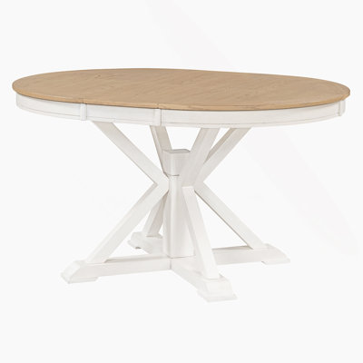 Retro Functional Extendable Dining Table With A 12" Leaf For Dining Room And Living Room by Lark Manor