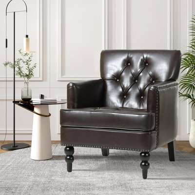 Faux Leather Armchair