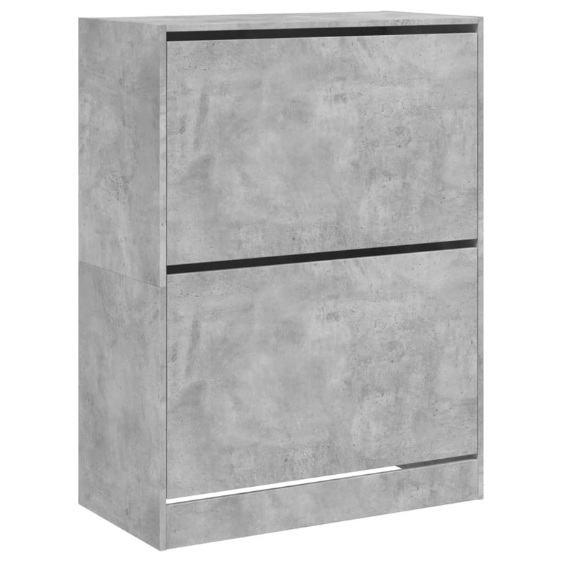12 Pair Shoe Storage Cabinet, Concrete Grey