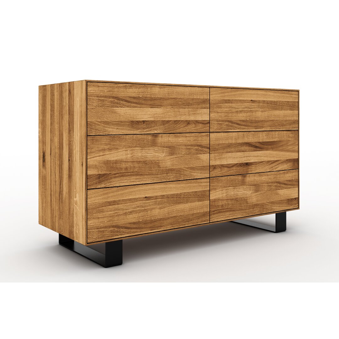 Highboard Steel aus Massivholz 132 cm