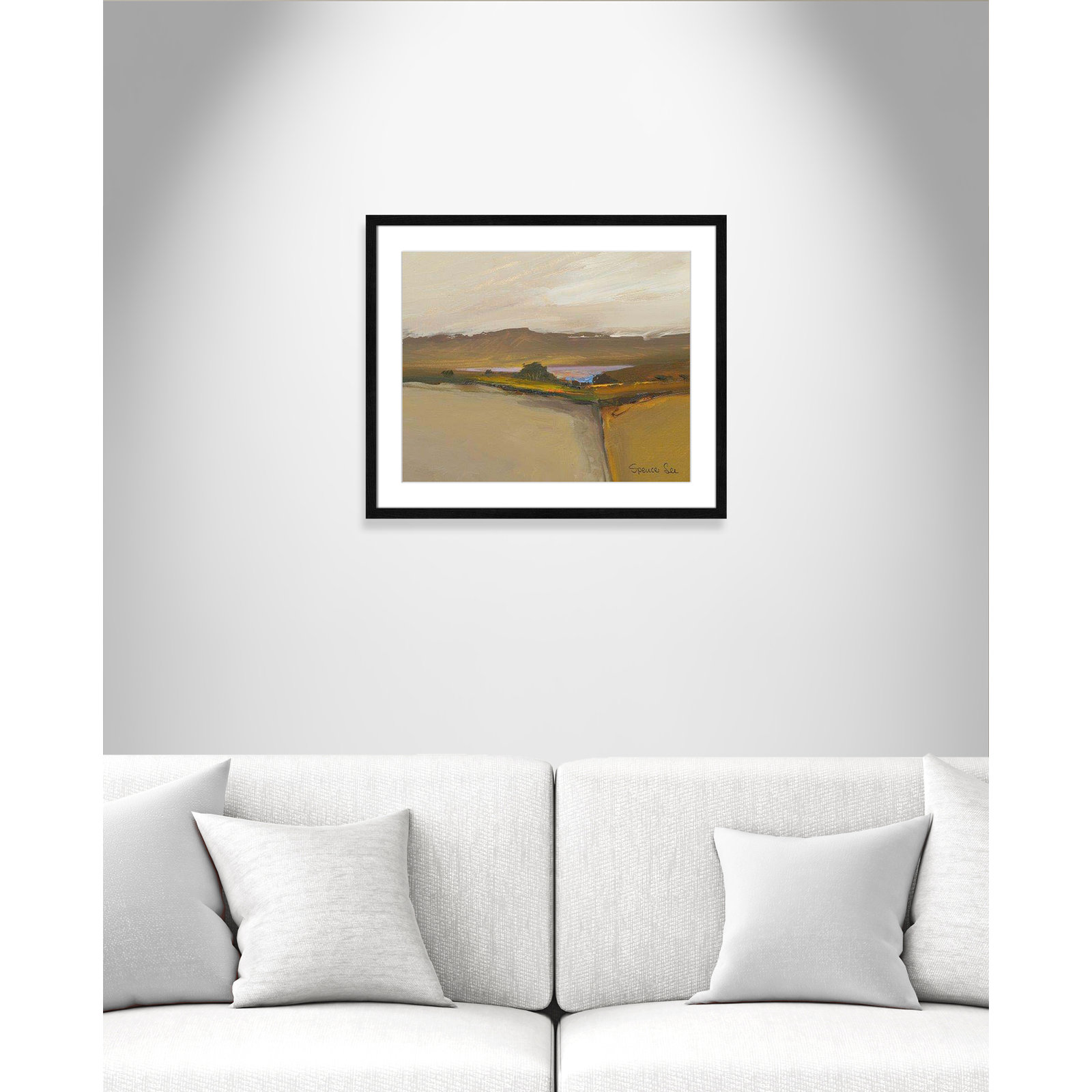 Heaven and Earth IV Print, Black Framed, 21.5" H x 25.5" W x 0.75" D