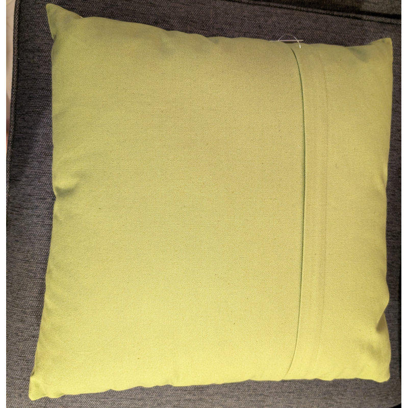 Coussin décoratif en coton, Bleu / Vert / Jaune