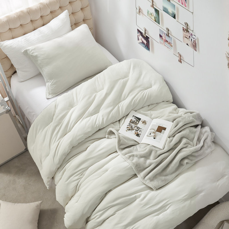 Summertime Thick - Coma Inducer Oversized Comforter Set, Twin Extra Long Comforter + 1 Standard Sham, Off White