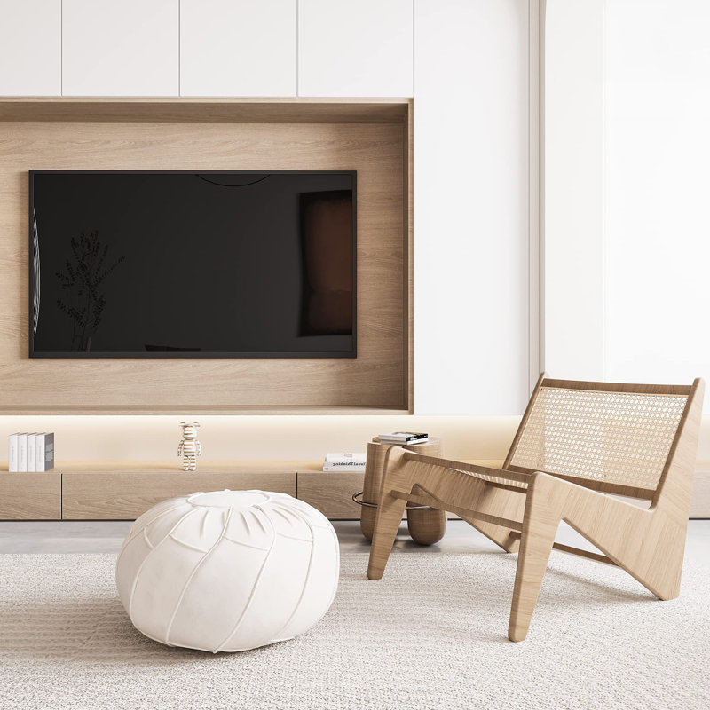 Repose-pieds Pouf, Blanc