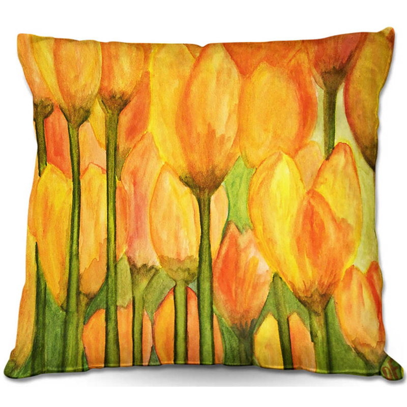 Floral Reversible Throw Pillow, 16" x 16"