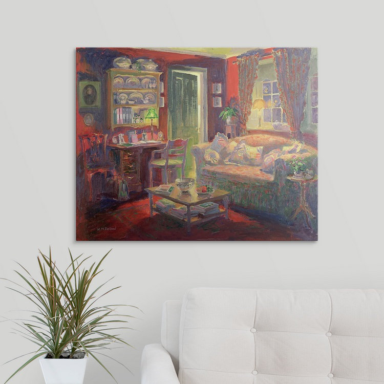 «Scarlet Feather», vers 2000 par William Ireland - reproduction, H 38 po x l 48 po x P 1,5 po, Toile