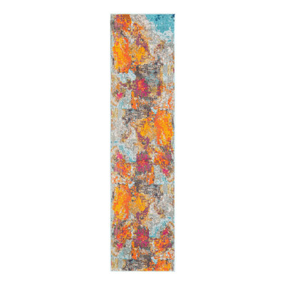 Washable Abstract Indoor Rug